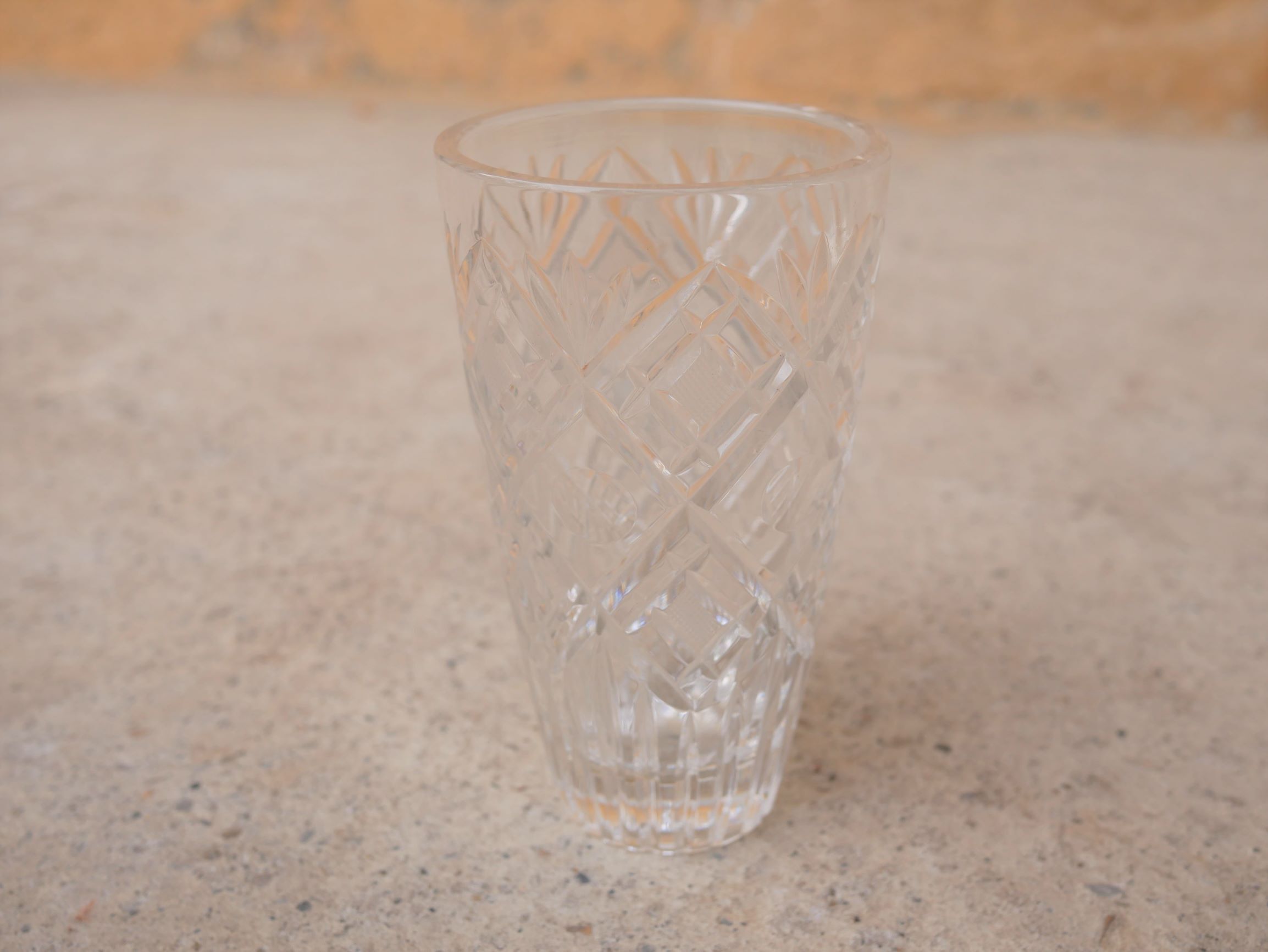 Vintage vase in cut crystal