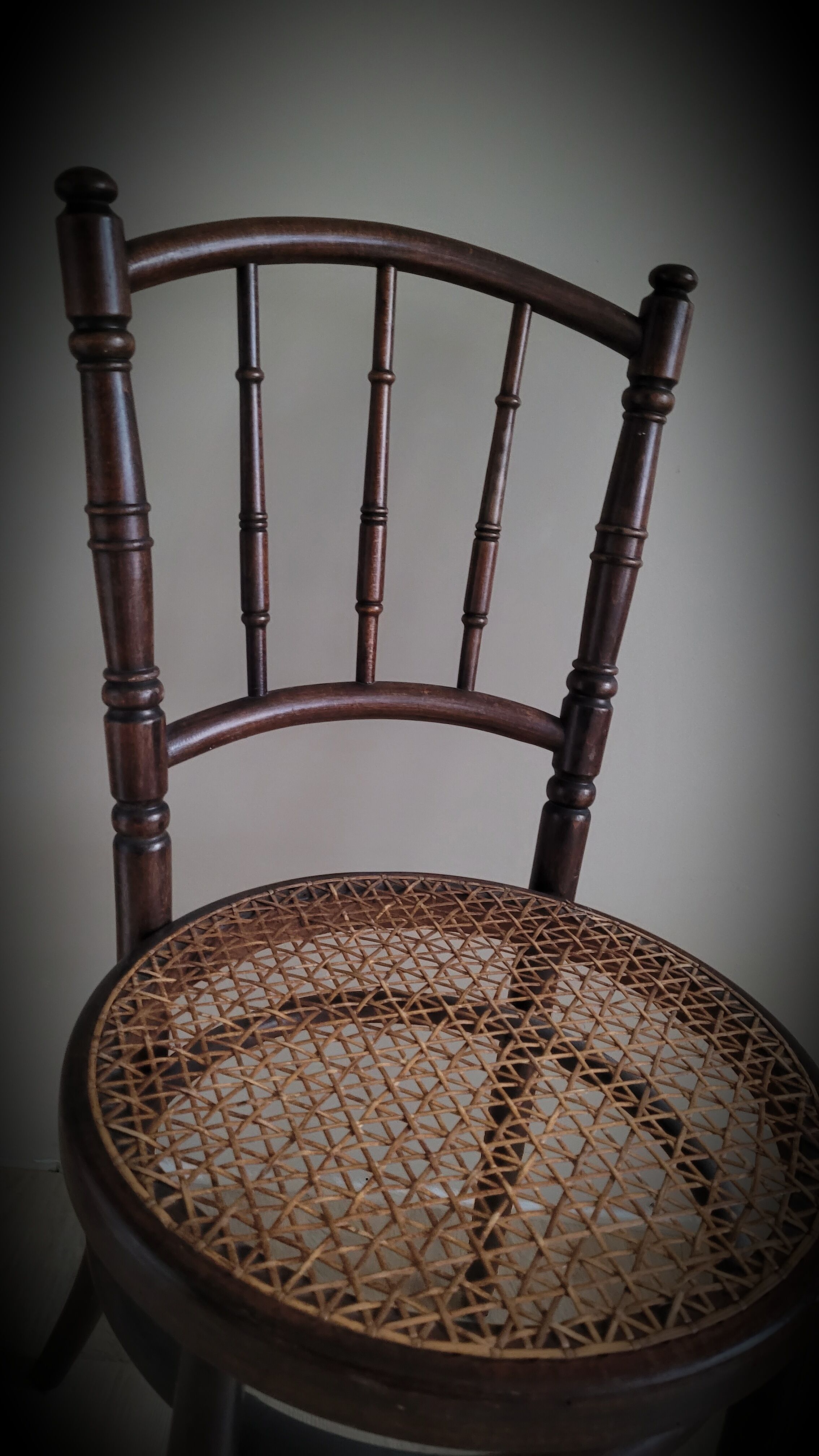 Triangle canned bistro chair