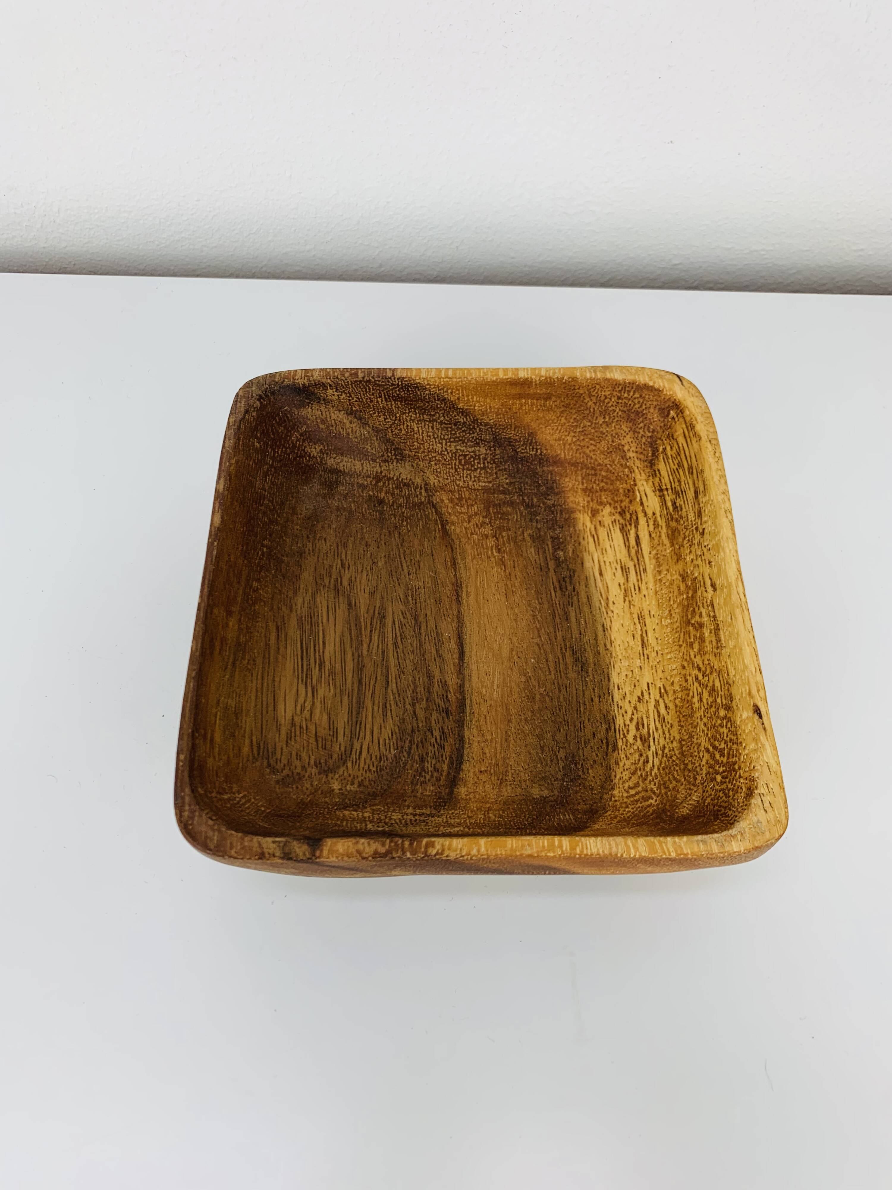 Scandinavian square teak pocket emptier, 1960s
