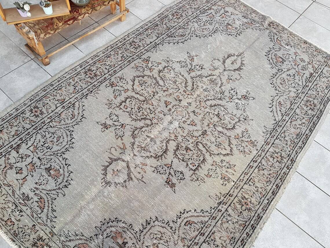 Vintage Turkish Grey Rug sku420