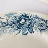 Vintage round serving dish from K&G Luneville, hunting model