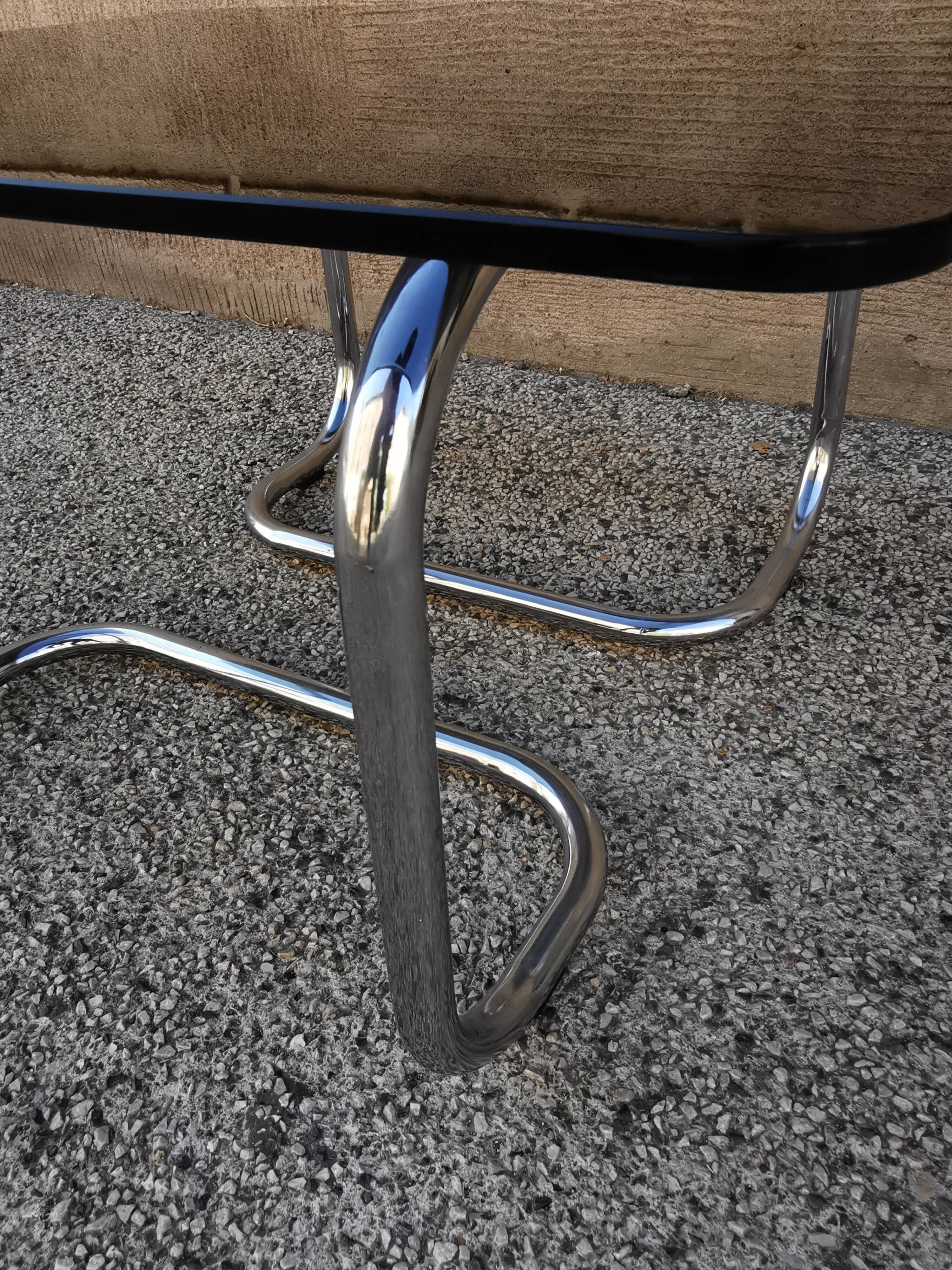 Vintage auxiliary coffee table 70s Bauhaus style