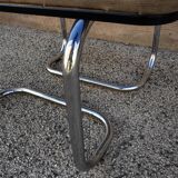 Vintage auxiliary coffee table 70s Bauhaus style