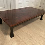 Coffee table, red and gold lacquer, 1970s