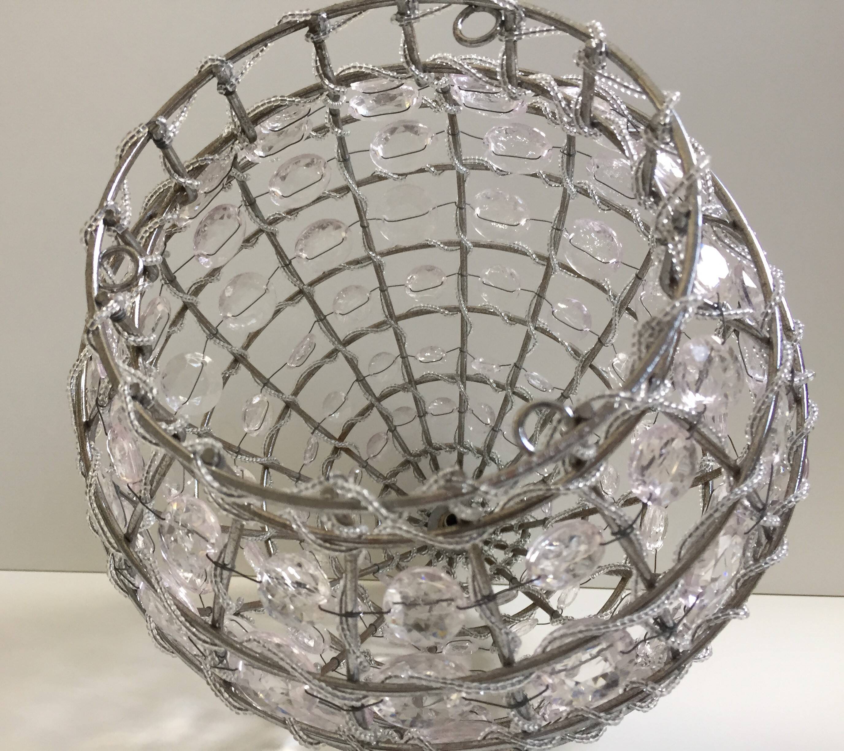 Chrome metal pendant lampshade pendant lamp