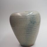 Blue and brown stoneware vase