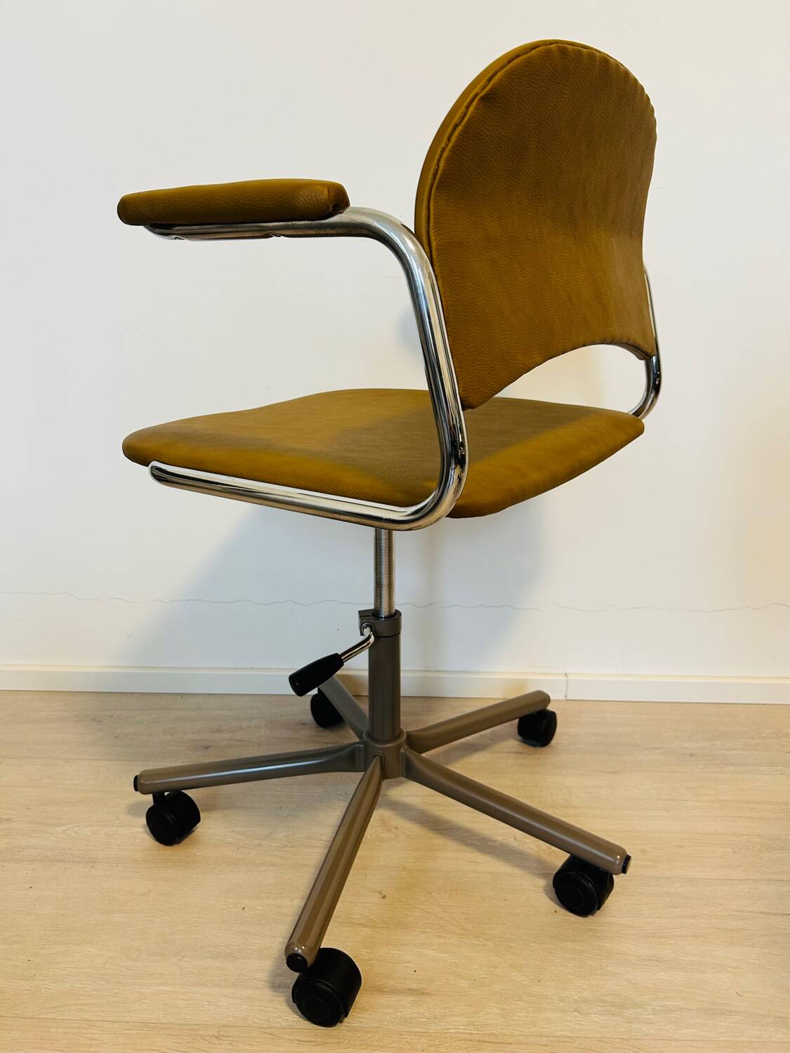 Vintage Mustard Office Chair by Kovona from Czechoslovakia 1970’s