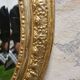 Miroir ovale doré, XIXe siècle