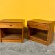 Pair of Danish mid-century teak bedside tables 1960s
