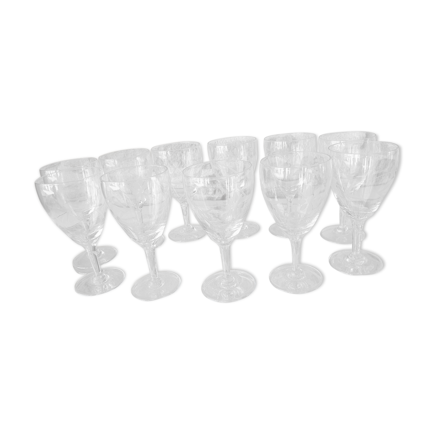 Lot of 11 crystal digestive glasses