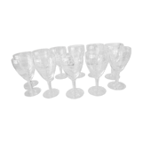 Lot de 11 verres à digestif en cristal