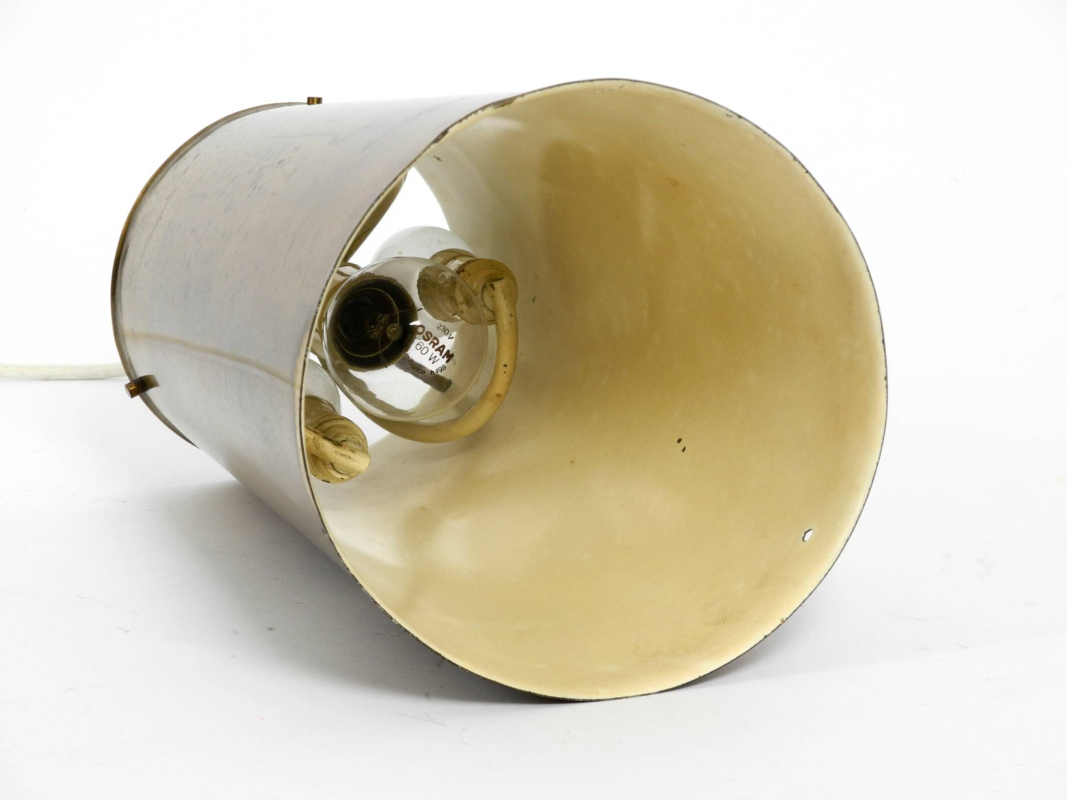 Large Mid Century Modern copper pendant lamp with 4 sockets