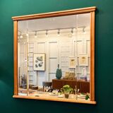 Miroir vintage avec cadre en bois sculpté