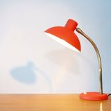 50s lamp, brass and granite red