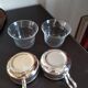 Duo silver metal teacups