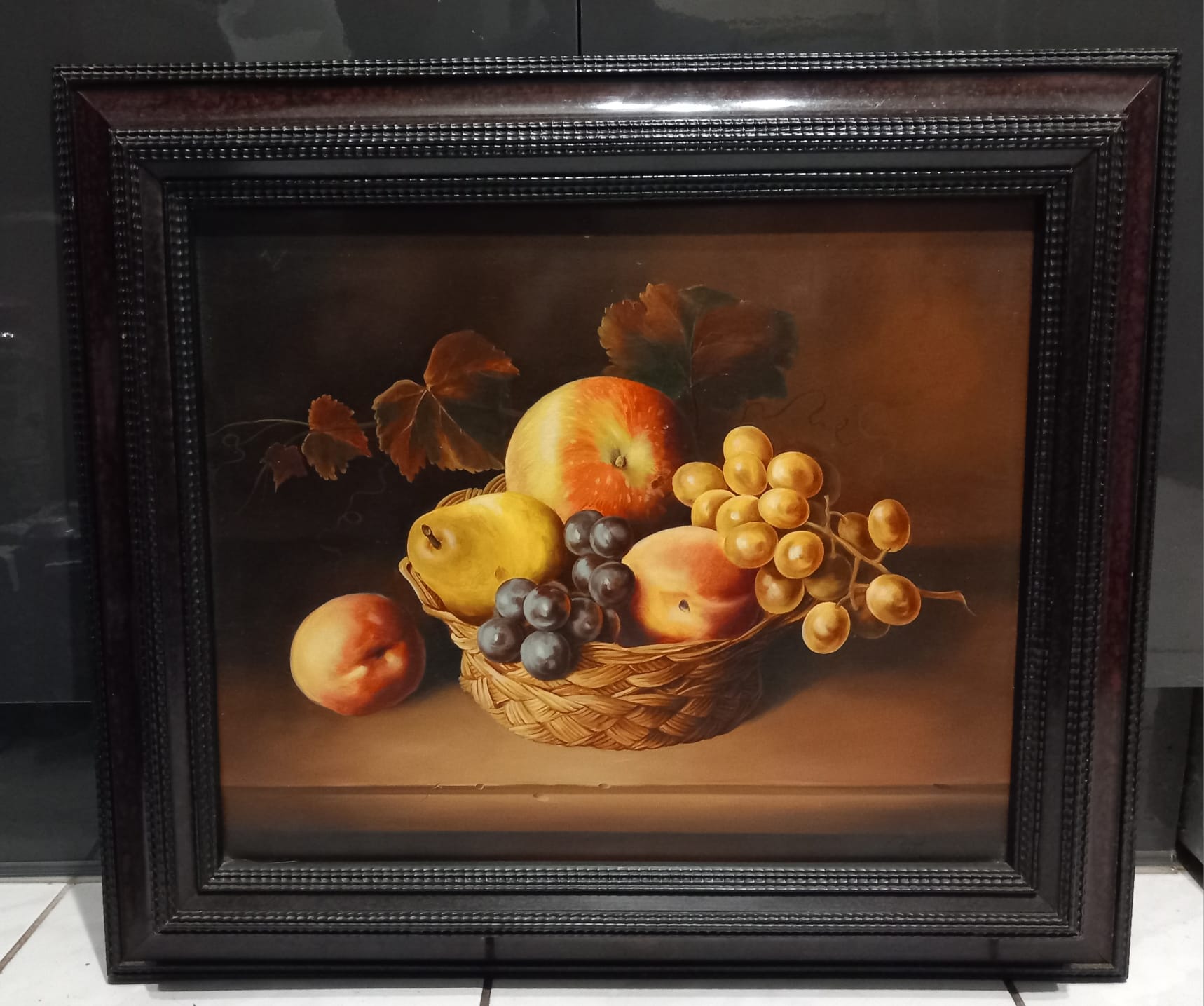 Still life oil on panel signed