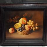 Still life oil on panel signed