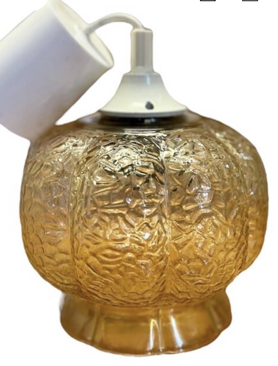 Vintage glass pendant light 1960