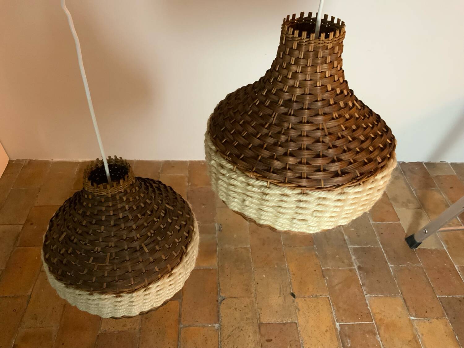 Pair of vintage pendant lights