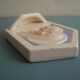 ancient holy water font Desvres Fourmaintraux earthenware