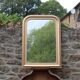 Vintage champagne gold wooden mirror – Louis-Philippe style – 86 × 62 cm