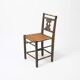 Chaise folk en osier produite par SP Pniewo, Pologne, années 1960