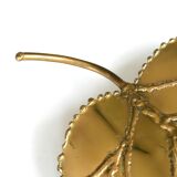 Pair of brass "leaf" wall lamps, 70s