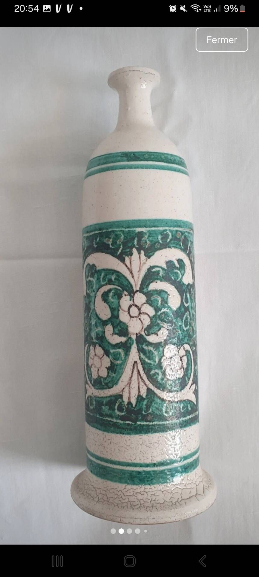 Pair of vintage soliflores in ceramic from Umbria, Italy – Carli Assisi