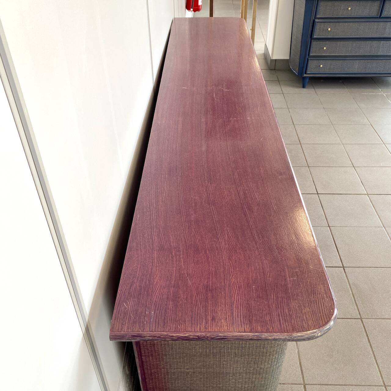 ROBERTI RATTAN PINK/PURPLE SIDEBOARD - ITALY 1990'S