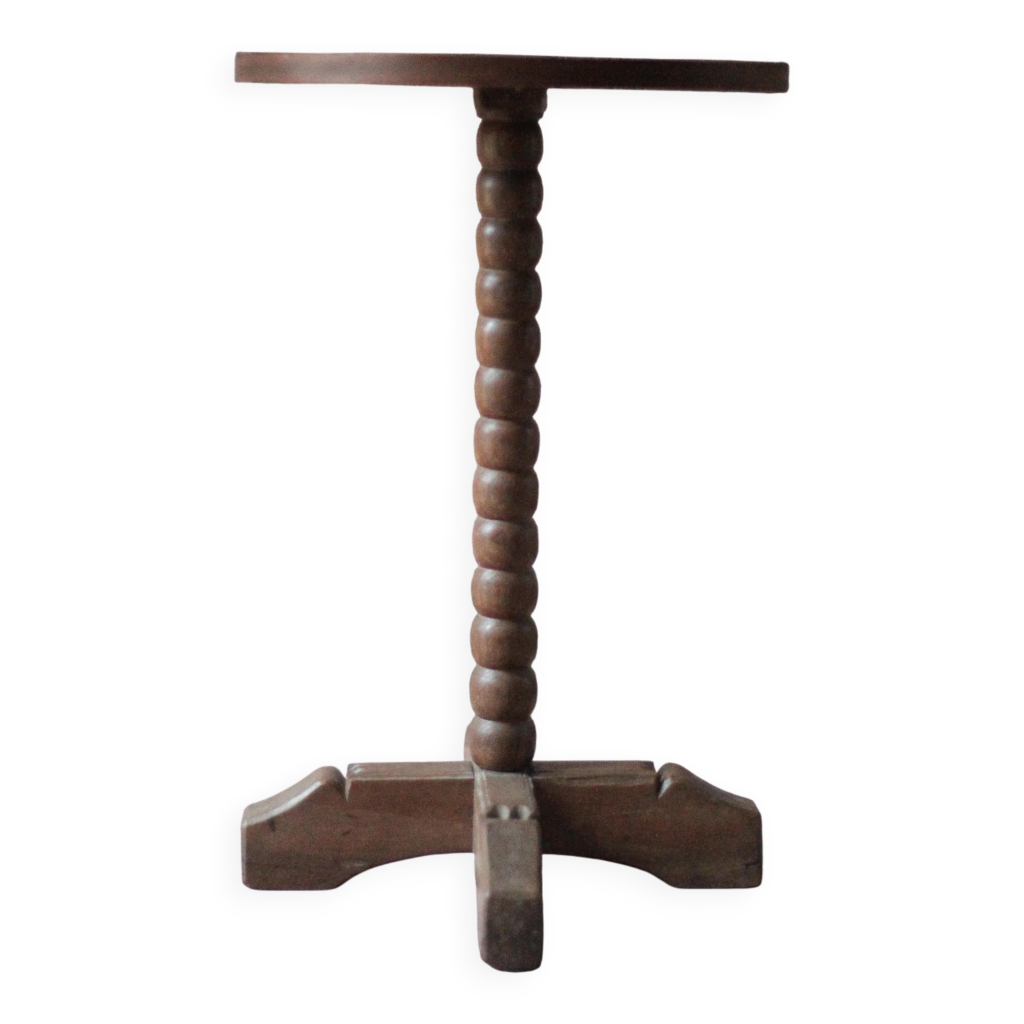 Table d'appoint, guéridon en bois, pied perlé