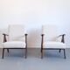 1960 model B 310 var mid century chair in ivory boucle