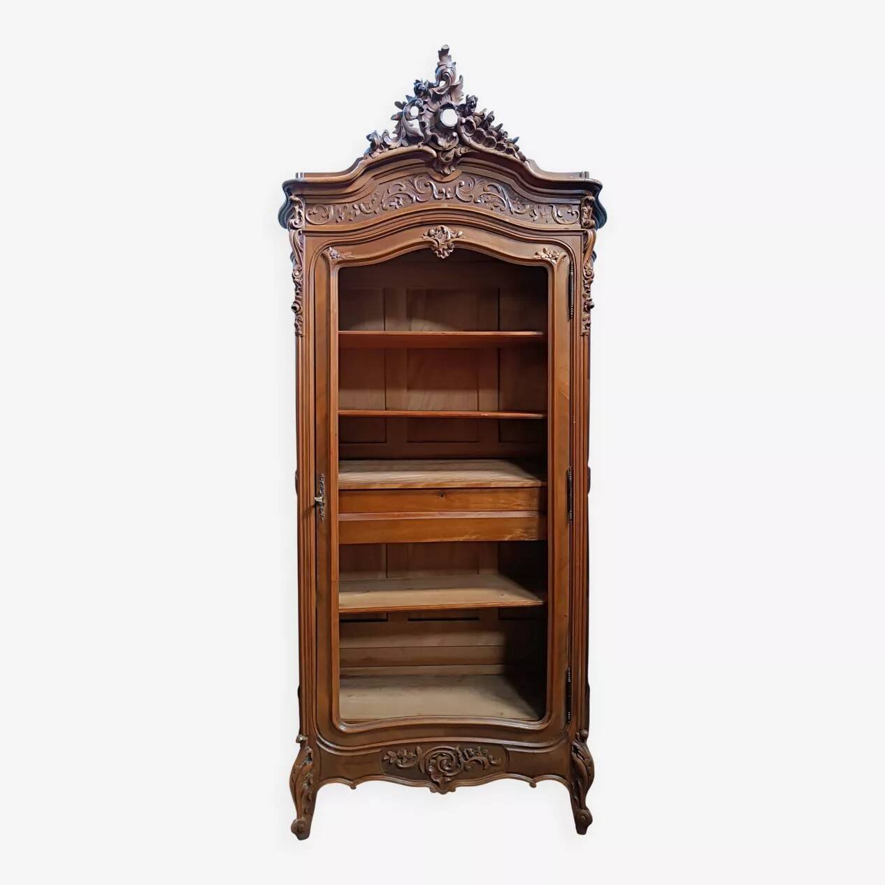 Rococo library in walnut