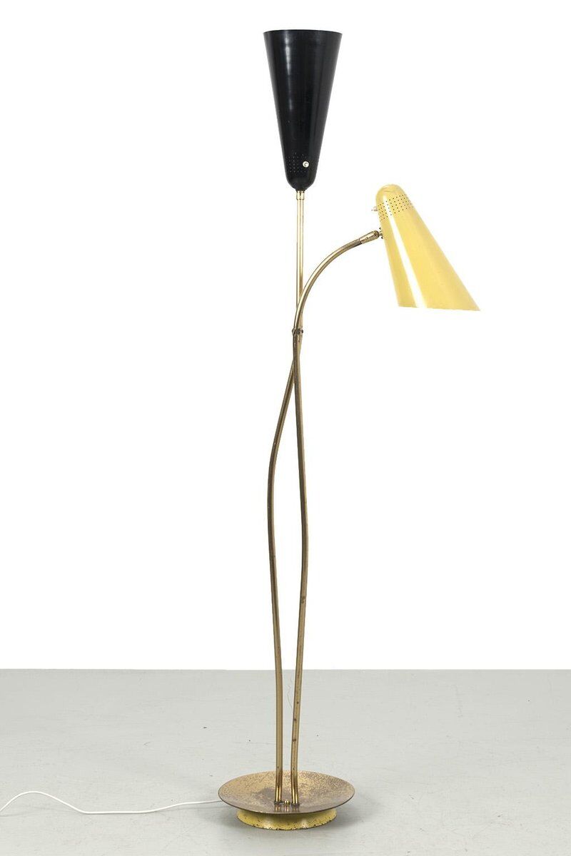 Vintage Floor Lamp in Brass