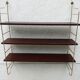 Etagère murale string bois-métal doré