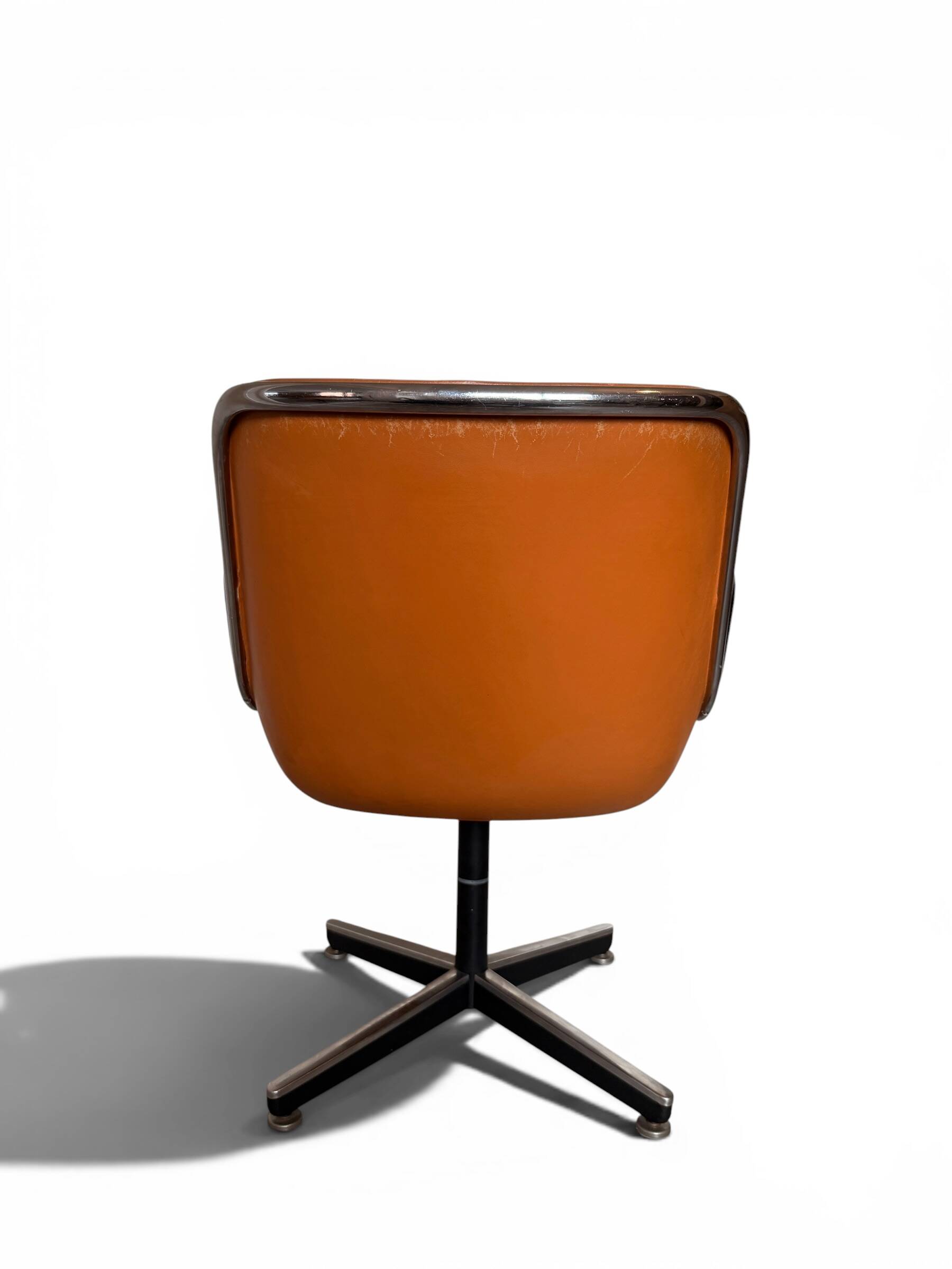 Knoll Pollock Armchair 4 Legs - Vintage Camel Leather
