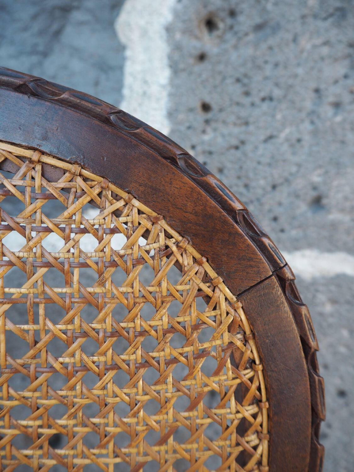 Pair of canes chairs