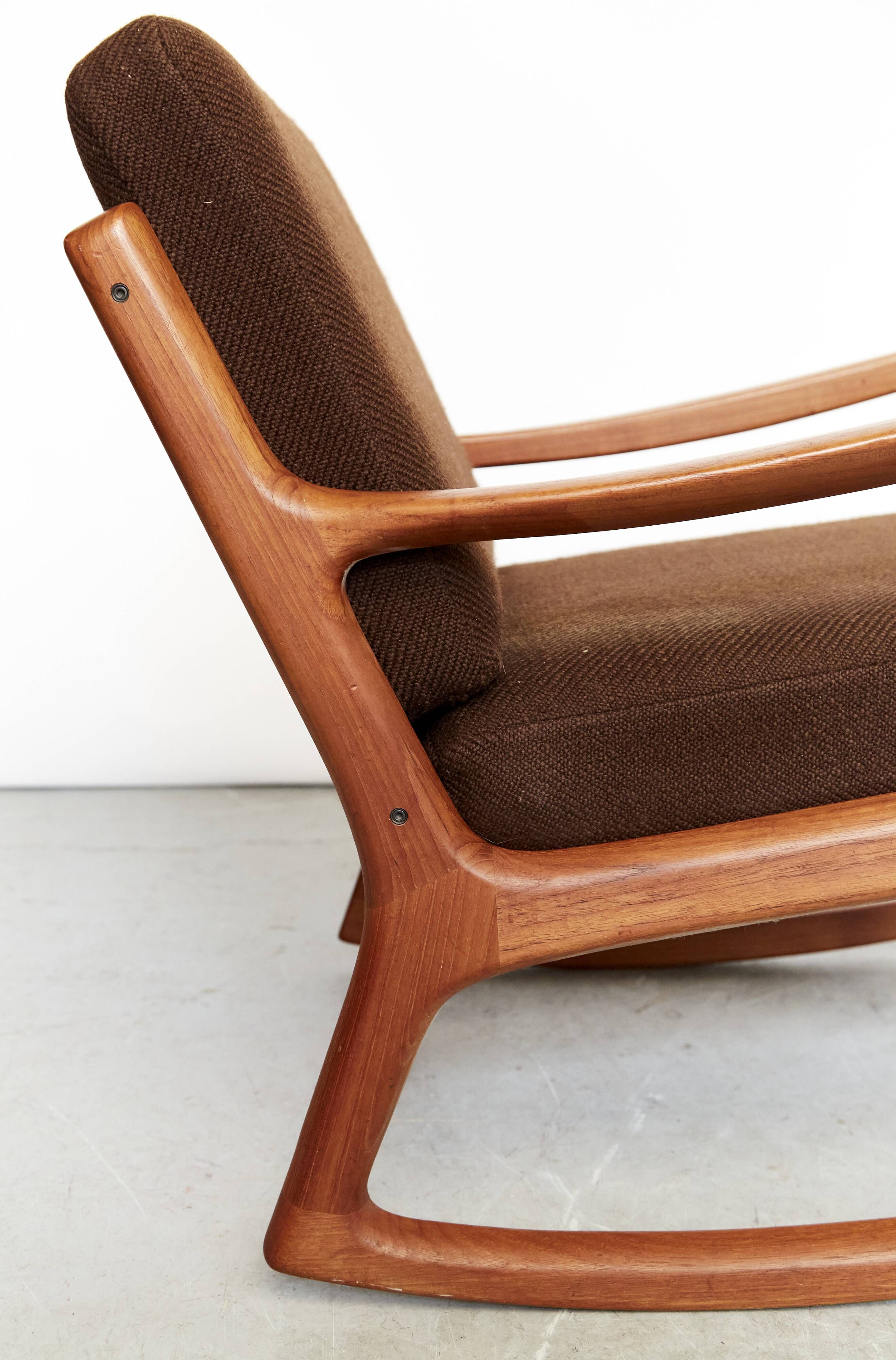 Ole Wanscher Mid-Century Rocking Chair "Senator" for France & Søn