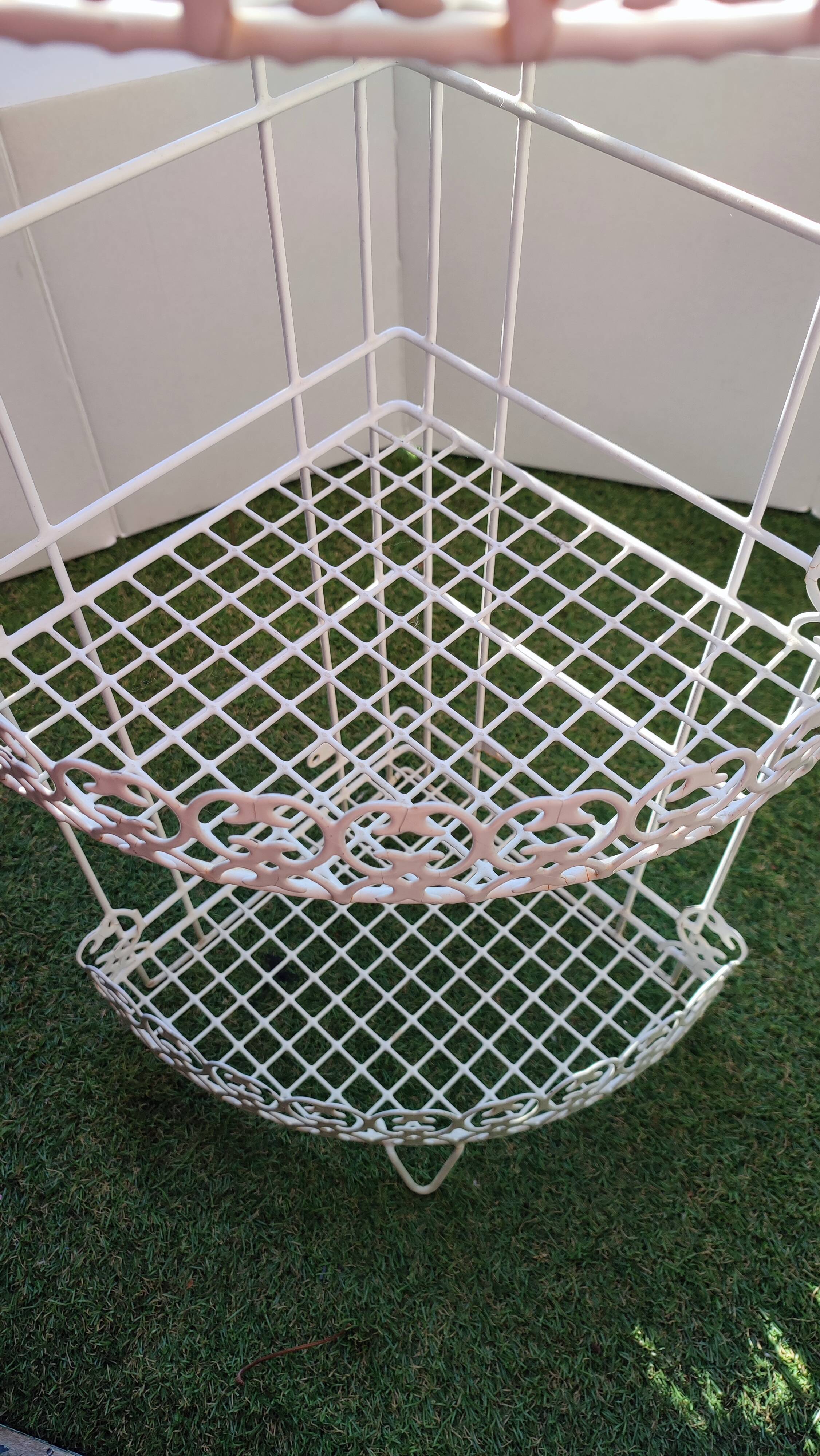 White metal corner shelf