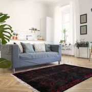 Tapis marocain moderne noir