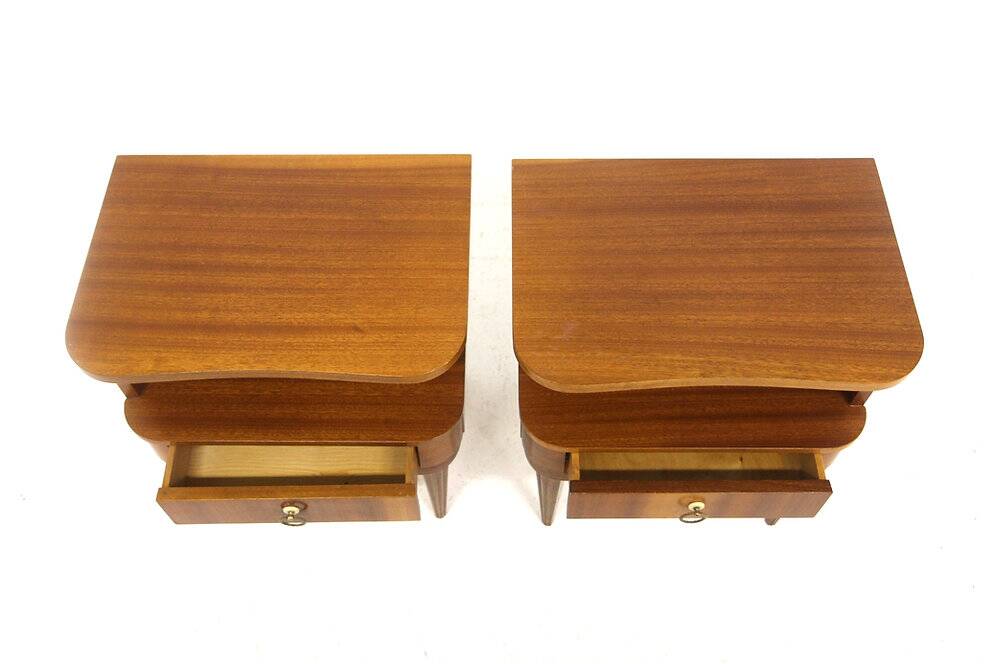 Set de 2 tables de chevet en acajou, Swedish Modern, Suède, 1940