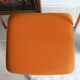Folding chair in chrome metal and orange fabric 1970