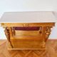 Table console victorienne en bois doré avec miroir et plateau en marbre, Autriche 1880s