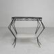 Table d'appoint vintage sculpturale en acier (style Mategot), années 1950