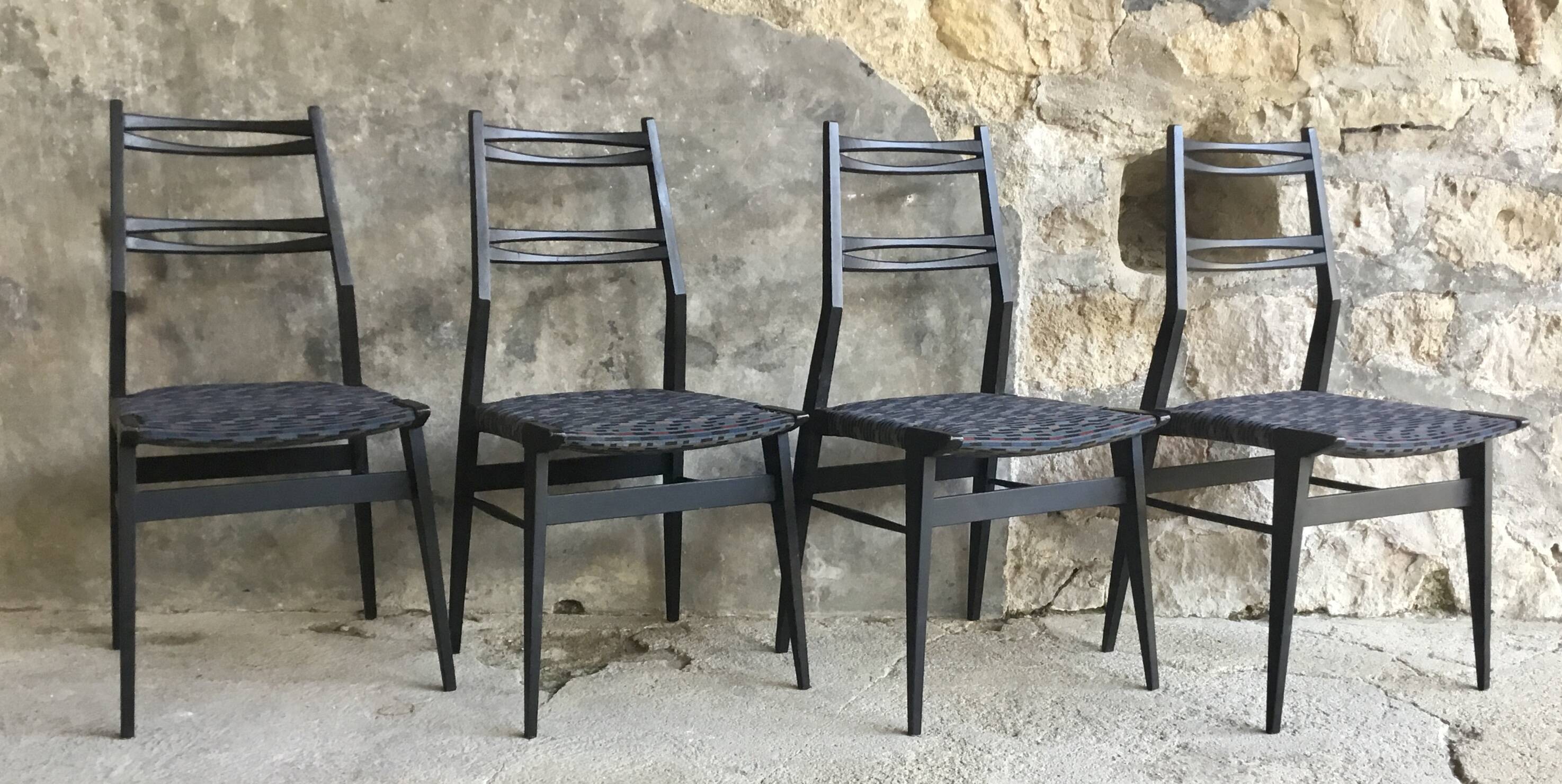 Set of 4 chairs by Alfred Hendrickx for Belform - design 1950