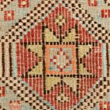 6x10 Pale Red Green Tribal Wool Kilim Rug, 189x300Cm