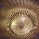 Brass and Glass Ceiling Light by Ernst Palme Palwa, 1970s