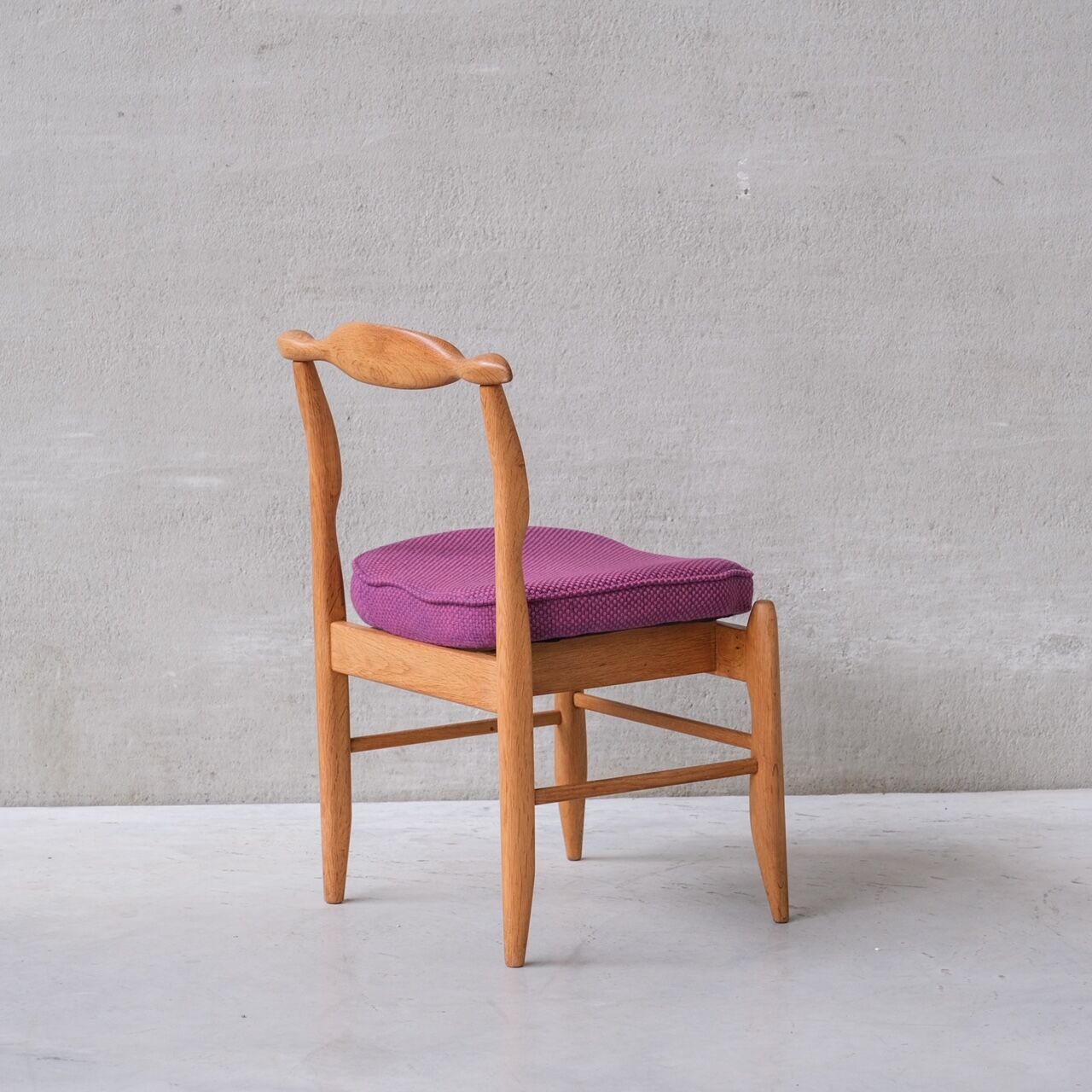 Guillerme et chambron oak 'fumay' mid-century dining chairs