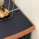 Pair of Louis XV style bedside tables, Sèvres Blue