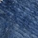 4x9 handmade wool blue vintage rug, 122x266cm