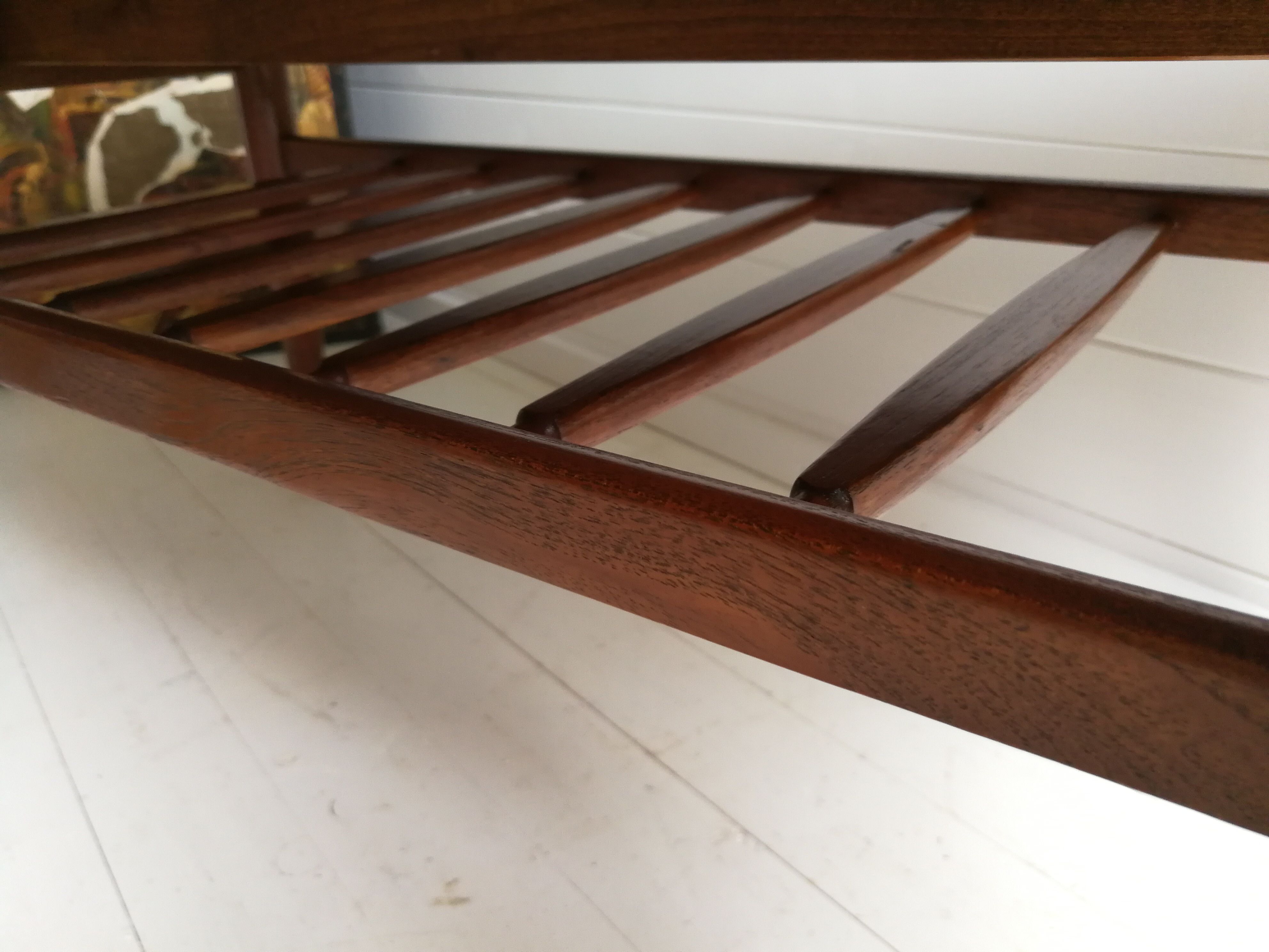Mid Century Retro Vintage Danish Style Two Tier Teak Coffee Table. 60s